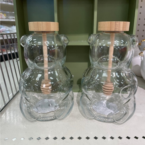 Target Kitchen Glass Honey Bear Jars Target Bullseye Set Of 2